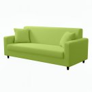 Anyhouz 3-Seater Sofa Cover, Plain Apple Green, Elastic Stretch, Protective Slipcover