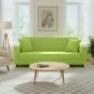 Anyhouz 3-Seater Sofa Cover, Plain Apple Green, Elastic Stretch, Protective Slipcover