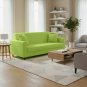 Anyhouz 3-Seater Sofa Cover, Plain Apple Green, Elastic Stretch, Protective Slipcover