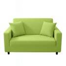 Anyhouz 2-Seater Sofa Cover, Plain Apple Green, Elastic Stretch, Protective Slipcover