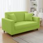 Anyhouz 2-Seater Sofa Cover, Plain Apple Green, Elastic Stretch, Protective Slipcover