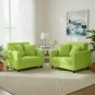Anyhouz 1-Seater Sofa Cover, Plain Apple Green, Elastic Stretch, Protective Slipcover