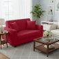 Anyseat 2-Seater Sofa Cover, Plain Rose Red, Elastic Stretch, Protective Slipcover