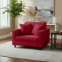 Anyseat 1-Seater Sofa Cover, Plain Rose Red, Elastic Stretch, Protective Slipcover