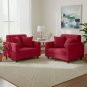 Anyseat 1-Seater Sofa Cover, Plain Rose Red, Elastic Stretch, Protective Slipcover