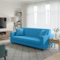 Anyseat 3-Seater Sofa Cover, Plain Blue, Elastic Stretch, Protective Slipcover