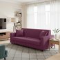 Anyhouz 3-Seater Sofa Cover, Plain Bean Paste Red, Elastic Stretch, Slipcover