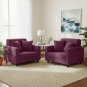 Anyhouz 1-Seater Sofa Cover, Plain Bean Paste Red, Elastic Stretch, Slipcover