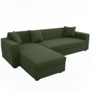 Anyhouz 4-Seater Sofa Cover, Plain Army Green, Elastic Stretch, Slipcover Anyhouz 4-Seater Sofa Cover, Plain Army Green, Elastic Stretch, Slipcover