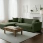 Anyhouz 4-Seater Sofa Cover, Plain Army Green, Elastic Stretch, Slipcover