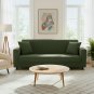 Anyhouz 3-Seater Sofa Cover, Plain Army Green, Elastic Stretch, Slipcover