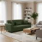 Anyhouz 3-Seater Sofa Cover, Plain Army Green, Elastic Stretch, Slipcover