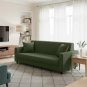 Anyhouz 3-Seater Sofa Cover, Plain Army Green, Elastic Stretch, Slipcover