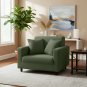 Anyhouz 1-Seater Sofa Cover, Plain Army Green, Elastic Stretch, Slipcover