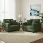 Anyhouz 1-Seater Sofa Cover, Plain Army Green, Elastic Stretch, Slipcover