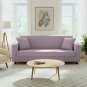 Anyhouz 3-Seater Sofa Cover, Plain Light Purple, Elastic Stretch, Slipcover