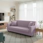 Anyhouz 3-Seater Sofa Cover, Plain Light Purple, Elastic Stretch, Slipcover