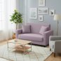 Anyhouz 2-Seater Sofa Cover, Plain Light Purple, Elastic Stretch, Slipcover