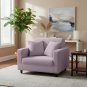 Anyhouz 1-Seater Sofa Cover, Plain Light Purple, Elastic Stretch, Slipcover