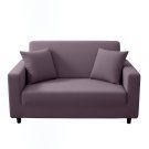 Anyhouz 2-Seater Sofa Cover, Plain Purple, Elastic Stretch, Slipcover