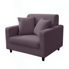 Anyhouz 1-Seater Sofa Cover, Plain Purple, Elastic Stretch, Slipcover