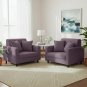 Anyhouz 1-Seater Sofa Cover, Plain Purple, Elastic Stretch, Slipcover