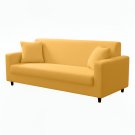 Anyhouz 3-Seater Sofa Cover, Plain Yellow, Elastic Stretch, Slipcover
