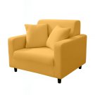Anyhouz 1-Seater Sofa Cover, Plain Yellow, Elastic Stretch, Slipcover Anyhouz 1-Seater Sofa Cover, Plain Yellow, Elastic Stretch, Slipcover