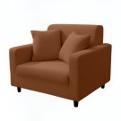 Anyhouz 1-Seater Sofa Cover, Plain Light Coffee, Elastic Stretch, Slipcover