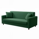 Anyseat 3-Seater Sofa Cover, Plain Green, Elastic Stretch, Protective Slipcover