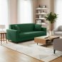 Anyseat 3-Seater Sofa Cover, Plain Green, Elastic Stretch, Protective Slipcover