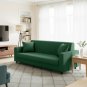 Anyseat 3-Seater Sofa Cover, Plain Green, Elastic Stretch, Protective Slipcover