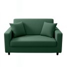 Anyseat 2-Seater Sofa Cover, Plain Green, Elastic Stretch, Protective Slipcover