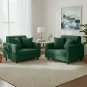 Anyseat 1-Seater Sofa Cover, Plain Green, Elastic Stretch, Protective Slipcover