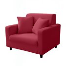 Anyhouz 1-Seater Sofa Cover, Plain Red, Elastic Stretch, Slipcover