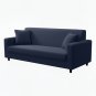 Anyhouz 3-Seater Sofa Cover, Plain Navy Blue, Elastic Stretch, Slipcover