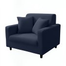 Anyhouz 1-Seater Sofa Cover, Plain Navy Blue, Elastic Stretch, Slipcover Anyhouz 1-Seater Sofa Cover, Plain Navy Blue, Elastic Stretch, Slipcover