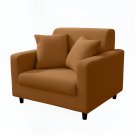 Anyhouz 1-Seater Sofa Cover, Plain Caramel, Elastic Stretch, Slipcover Anyhouz 1-Seater Sofa Cover, Plain Caramel, Elastic Stretch, Slipcover