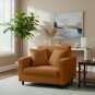 Anyhouz 1-Seater Sofa Cover, Plain Caramel, Elastic Stretch, Slipcover