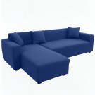 Anyhouz 4-Seater Sofa Cover, Plain Royal Blue, Elastic Stretch, Slipcover Anyhouz 4-Seater Sofa Cover, Plain Royal Blue, Elastic Stretch, Slipcover
