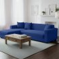 Anyhouz 4-Seater Sofa Cover, Plain Royal Blue, Elastic Stretch, Slipcover