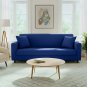 Anyhouz 3-Seater Sofa Cover, Plain Royal Blue, Elastic Stretch, Slipcover