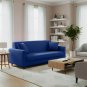 Anyhouz 3-Seater Sofa Cover, Plain Royal Blue, Elastic Stretch, Slipcover