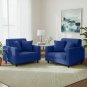 Anyhouz 1-Seater Sofa Cover, Plain Royal Blue, Elastic Stretch, Slipcover