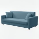Anyseat 3-Seater Sofa Cover, Plain Grey Blue, Elastic Stretch, Slipcover Anyseat 3-Seater Sofa Cover, Plain Grey Blue, Elastic Stretch, Slipcover
