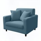 Anyseat 1-Seater Sofa Cover, Plain Grey Blue, Elastic Stretch, Slipcover Anyseat 1-Seater Sofa Cover, Plain Grey Blue, Elastic Stretch, Slipcover