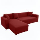 Anyseat 4-Seater Sofa Cover, Plain Wine Red, Elastic Stretch, Slipcover Anyseat 4-Seater Sofa Cover, Plain Wine Red, Elastic Stretch, Slipcover