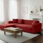 Anyseat 4-Seater Sofa Cover, Plain Wine Red, Elastic Stretch, Slipcover