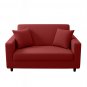 Anyseat 2-Seater Sofa Cover, Plain Wine Red, Elastic Stretch, Slipcover