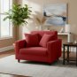 Anyseat 1-Seater Sofa Cover, Plain Wine Red, Elastic Stretch, Slipcover